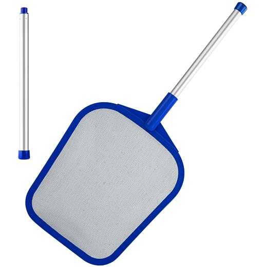 Tavaleu Pool Skimmer - Hot Tub Skimmer Spa Net with Pole, 26'', Ultra Fine Mesh Net Skimmer Rake, Pool Leaf Skimmer for Cleaning Swimming Pools, Hot Tubs, Spas，Ponds