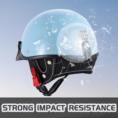 Miniatura 2 de Cascos de motocicleta de media cara retro de cara abierta de media carcasa, casco de motocross para ciclismo, motocross, crucero, bicicleta,