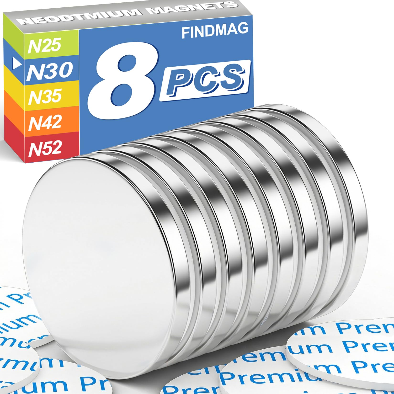 FINDMAG 20 Pack Magnets, Strong Neodymium Disc Magnets, 1.18'' D x 1/8'' H — Amazon image 13