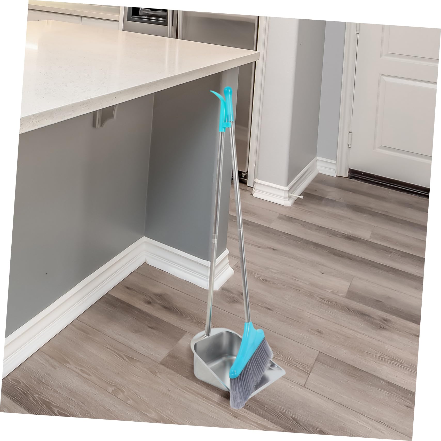 Recogedor de Acero Inoxidable con Borde Enrollado para Limpieza | Pp, Juego, Uso en Oficinas y Locales Comerciales, Resiste Desgaste y Facilita la Recogida