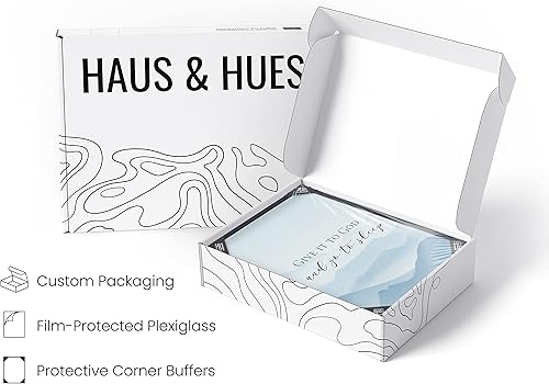 Miniatura 4 de HAUS AND HUES Impresión artística de pared con citas cristianas, letrero de "Give It to God and Go to Sleep", obra de arte de las Escrituras, póster