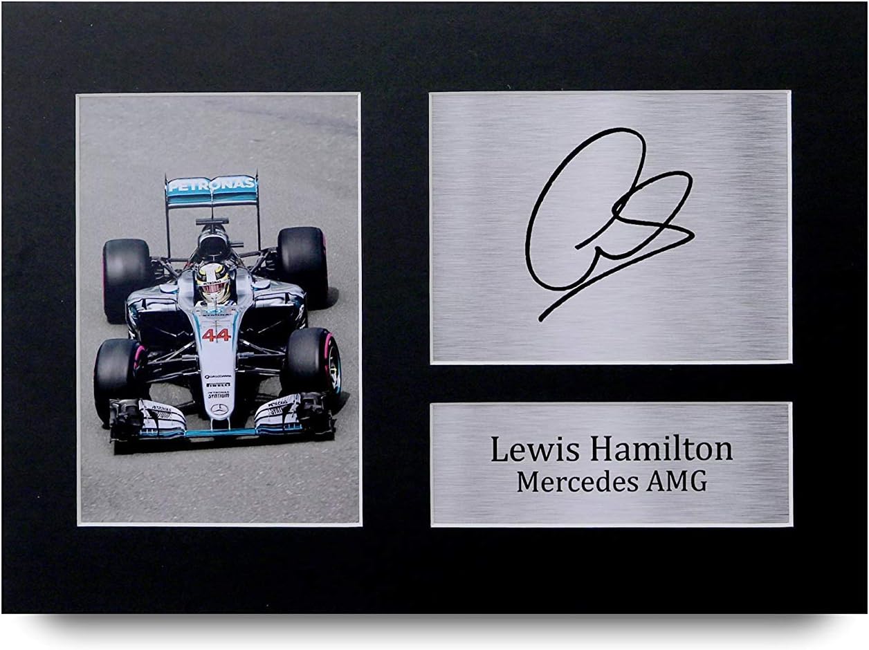A4 Lewis Hamilton Signed Autograph Photo Gifts for F1 Fans - A4