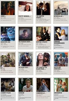 Postifull Film Afişleri Polaroid Duvar Poster Seti - Arkası Yapışkanlı Poster Kolaj Seti - 50 Adet, Kutulu Set;10 X 15 Stil 2