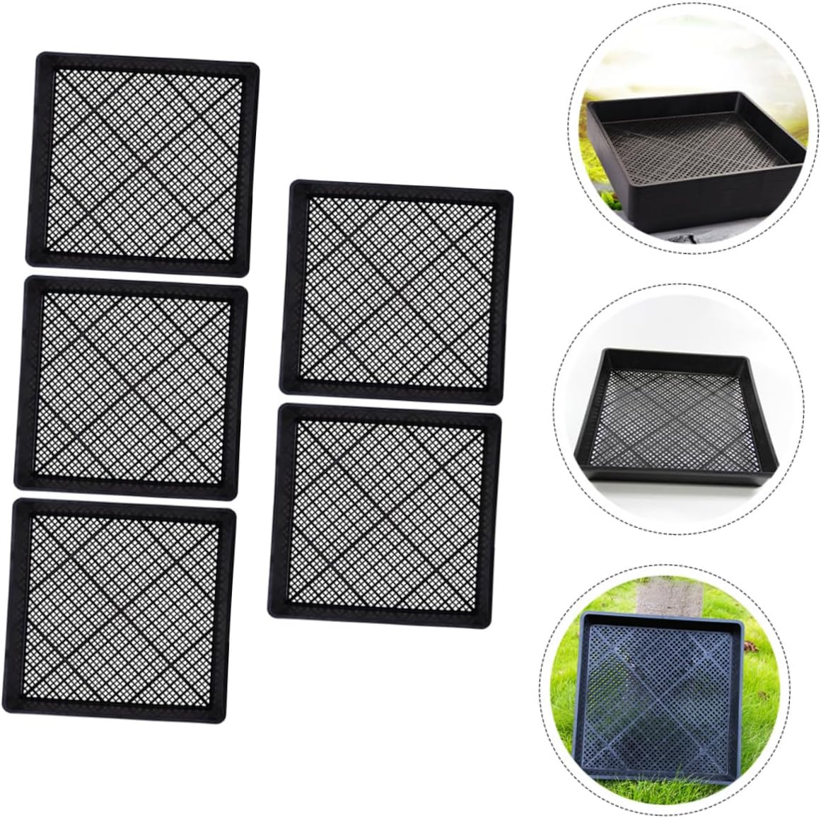 5pcs Plant Germination Trays for Succulent and Vegetable Durable Material Nursery Sowing Trays for Indoor and Outdoor Gardening