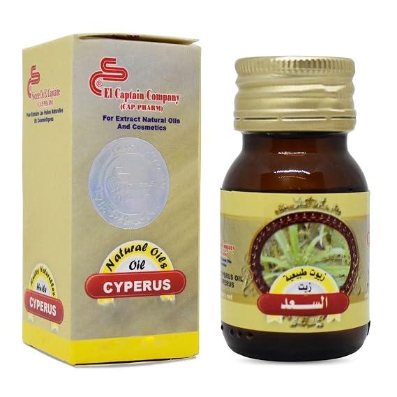 El Captain Cyperus Oil Natural Undiluted Pure AlCaptain Cold Pressed ElCaptain Premium Oils Captain Skin Care No Additives Non Gmo Kosher Halal (1 Pack  1.01 oz / 30 ml)