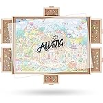 ALL4JIG 1000 Pieces Rotating Puzzle Board with 6 Drawers and Cover,22x30Portable Wooden Jigsaw Puzzle Table for Adults,Lazy Susan Spinning Puzzle Boards Birthday Gift for mom
