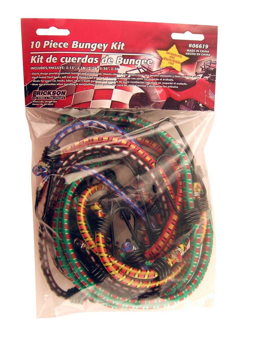 Erickson 06619 Multiple Length Bungey Cord Assortment, (Pack of 10)