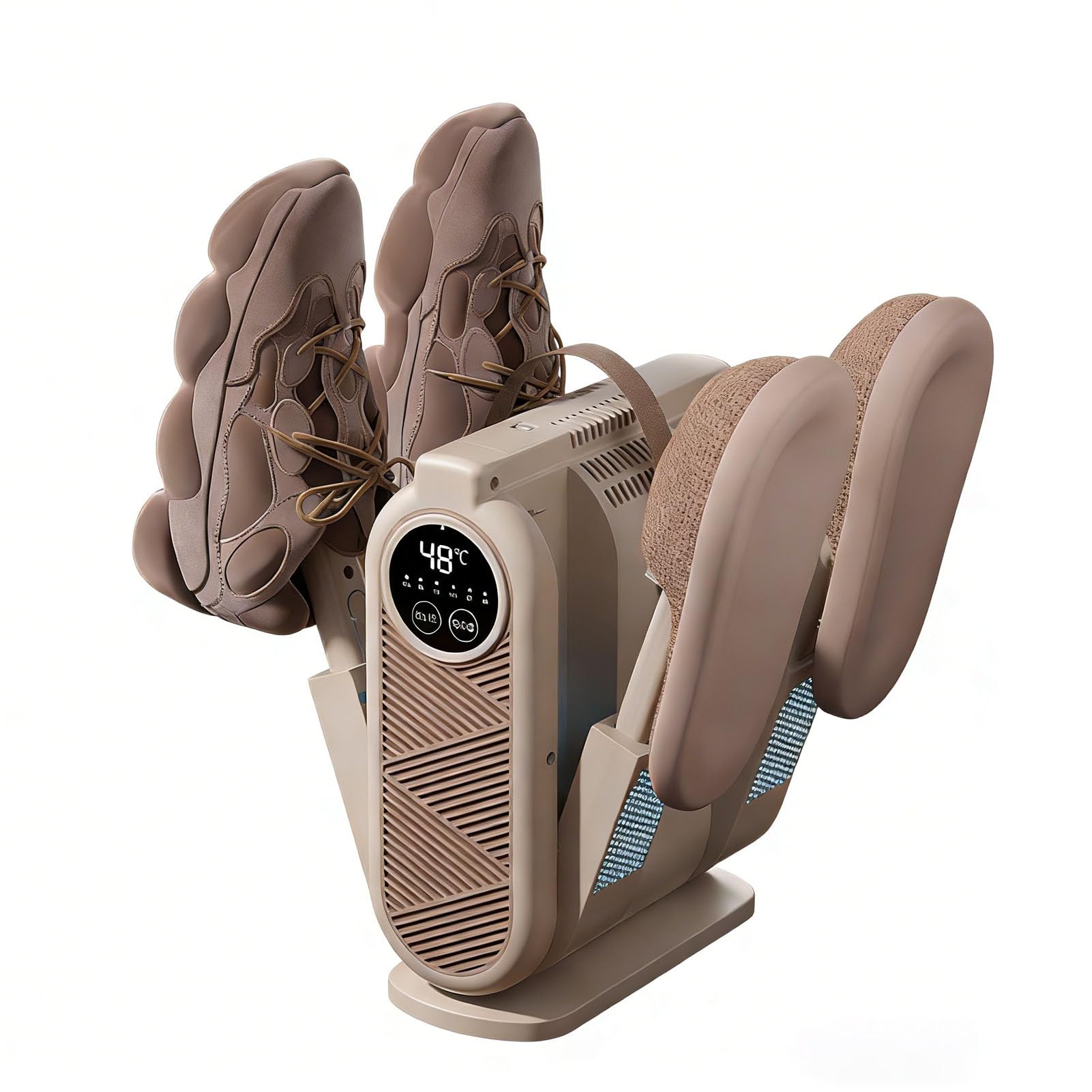 Deodorante per scarpe con timer regolabile, design portatile pieghevole, ventilatore di calore per scarpe, guanti, cappelli, calze e scarponi da sci