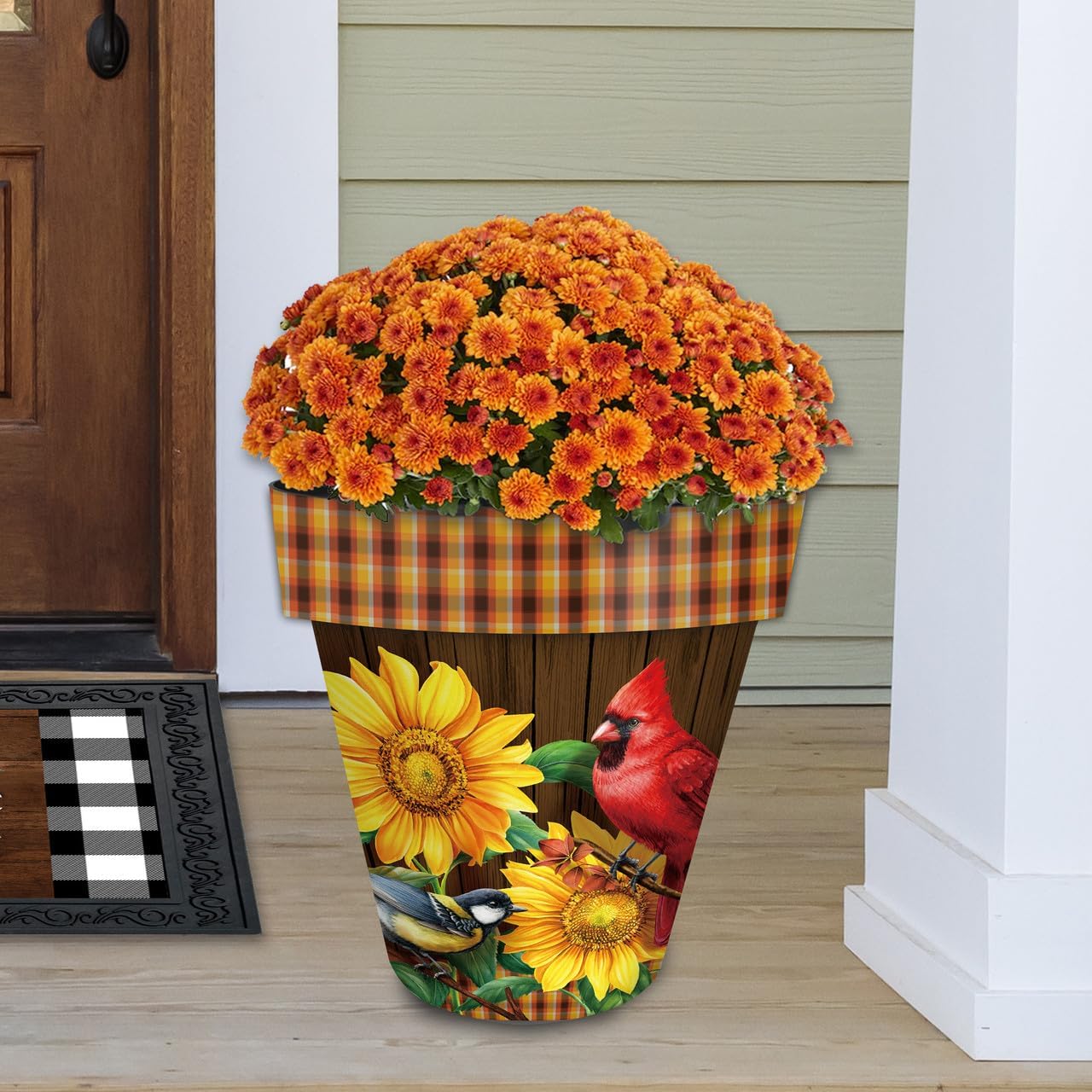 Briarwood Lane Fall Birds and Sunflowers Large Planter