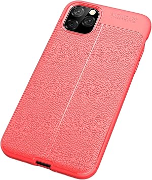 My Accessory Case for iPhone 11 Pro Red with Silicone Leather Look