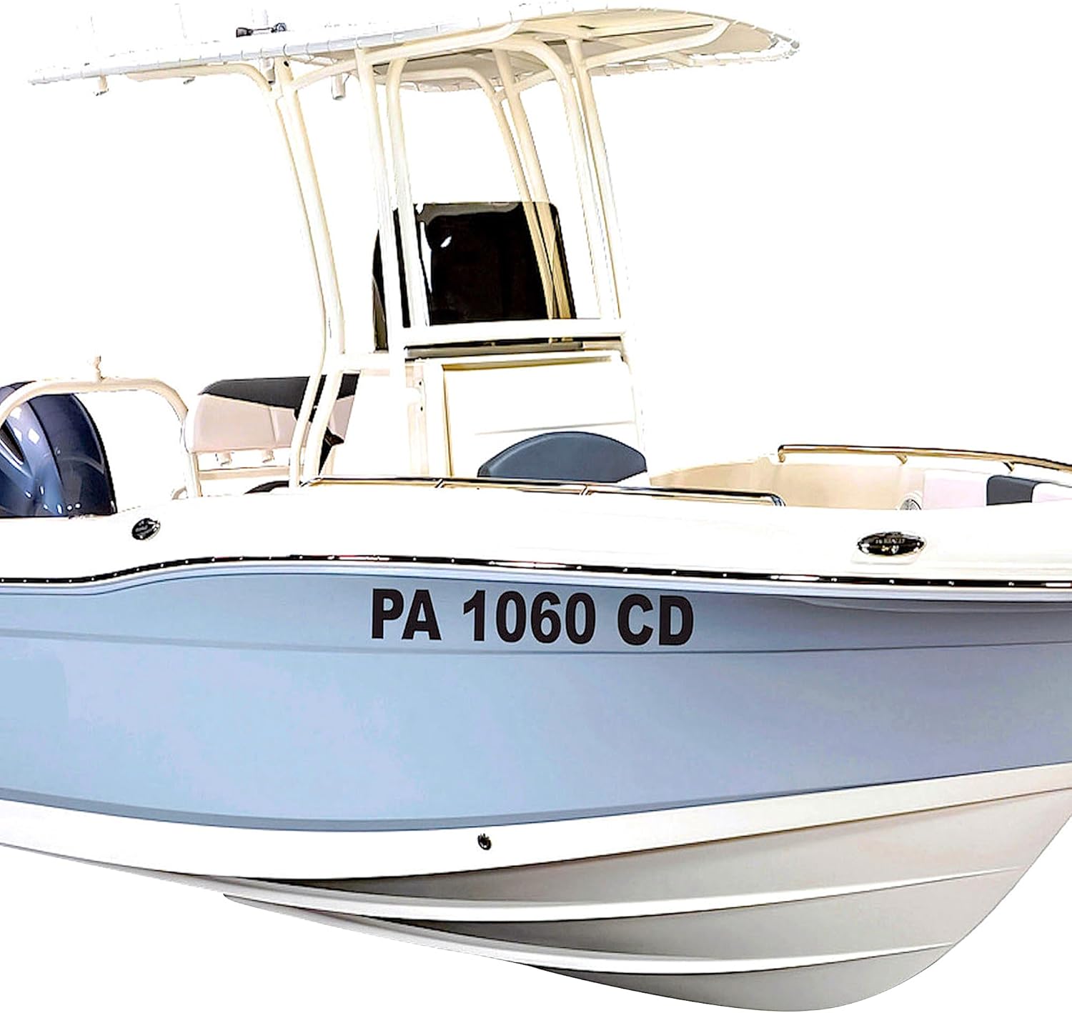 Custom Boat Registration Numbers & Letters (Two Decals) Vinyl Stickers