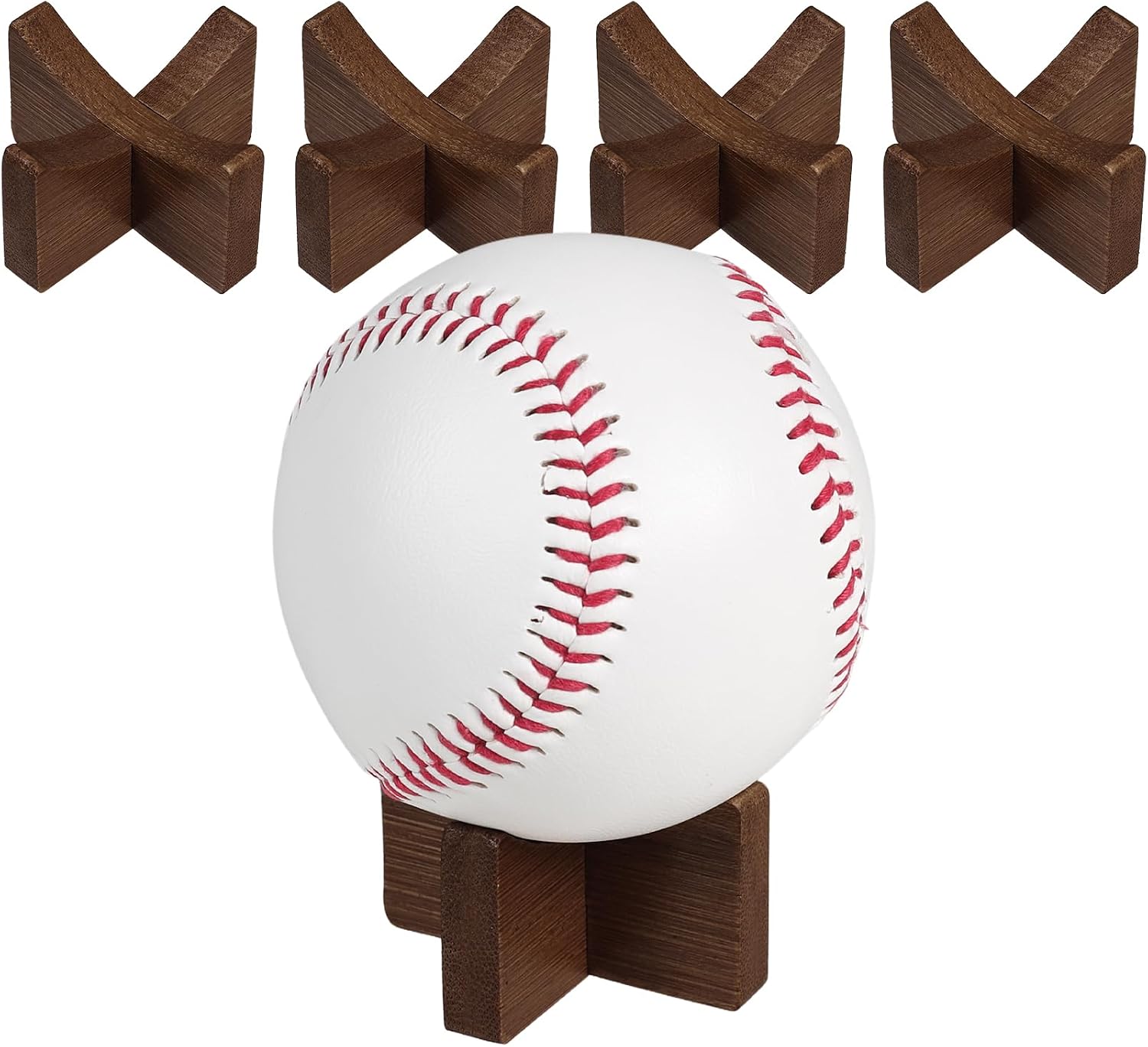 Wooden Ball Storage Ball Stand Holder for Softball & Baseball