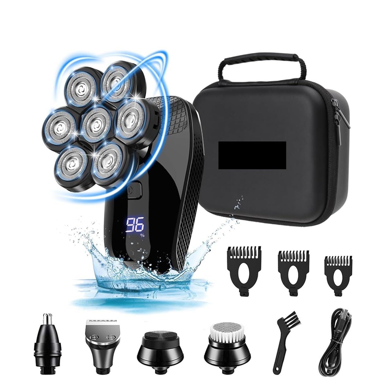 Fit for 5-in-1 Electric Shaver Kit for Men - 7D Floating Cutter Head, Rechargeable,Beard Trimmer