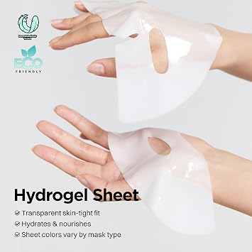 DERMAL Hydrogel Melting Mask Variety Pack 7 Sheets - Korean Overnight Face Mask Set with Collagen, Hyaluronic, PDRN, Vitamin, Rice Ceramide, Peptide, Cica - Glass Skin Jelly Gel K-Beauty Ritual