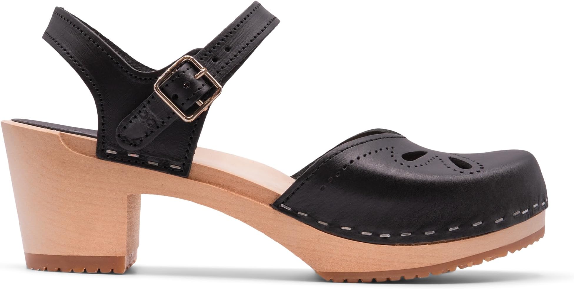 Handmade Swedish Wood Clogs for Women, High Heel Sandal | Copenhagen