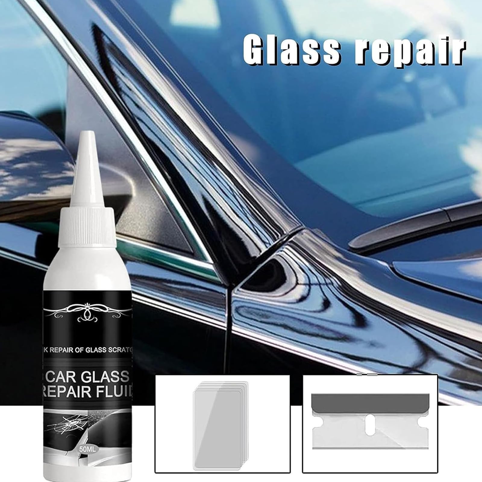 Kit Riparazione Parabrezza Auto - Colla Per Crepe Vetro - Foto 9