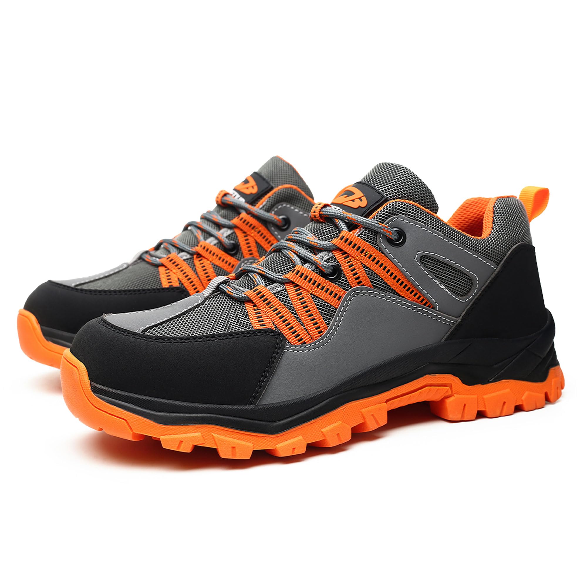 Jueshanzj Anti-Smash Safety shoesLaborshoesPuncture-resistantLaborshoesMen's Lightweight and wear-Resistant Orange 10