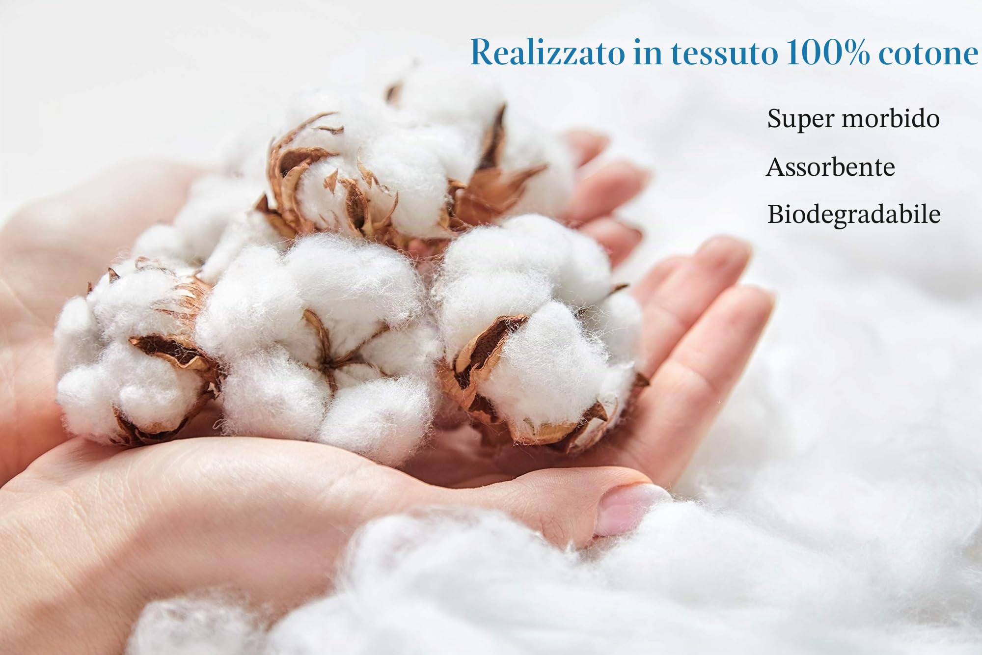 Ivyone Salviette Asciutte in Puro Cotone 600 pz 100% Naturale Biodegradabile per Neonati Viso Struccante Asciugamani Monouso