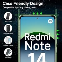 ivoler 2db Védőüveg Xiaomi Redmi Note 14 4G Készülékhez, Pozicionáló Kerettel, 9H Keménységű HD Kijelzővédő Fólia, Karcálló Üvegfólia 5