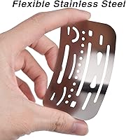 Vista 3 de 3 Pieces Eraser Shield Eraser Template Drafting Metal Erasing Shield Stainless Steel for Drawing Drafting Tool Artists