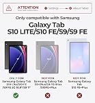 Dexnor Case clavier pour Samsung Galaxy Tab S10 Lite/S10 FE/S9 FE 5G 10,9"/S9 11"/ Case avec clavier magnétique flottant Cantilever Stand Multi-Touch Trackpad backlit sans fil avec porte-stylo S, noir