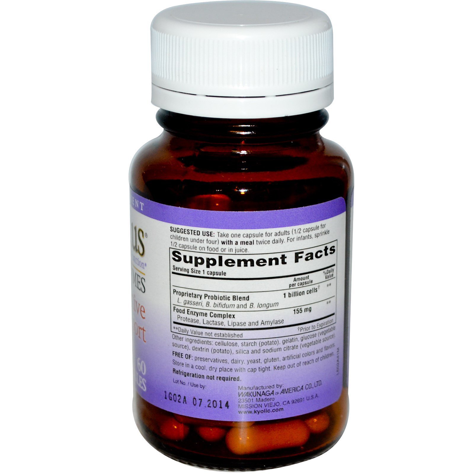 Kyo-Dophilus with Enzymes (0.1 Pounds, 60 Cap)