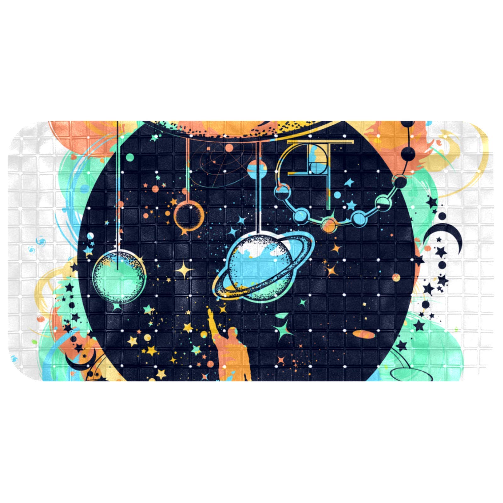 Tapis de bain original motif tatouage 35x67 cm avec ventouses
