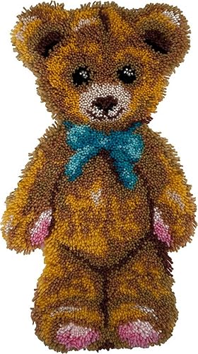 TEZKIM Kits de gancho de pestillo para niños y adultos kits de fabricación de alfombras con lona impresa kits de tapicería artes manualidades