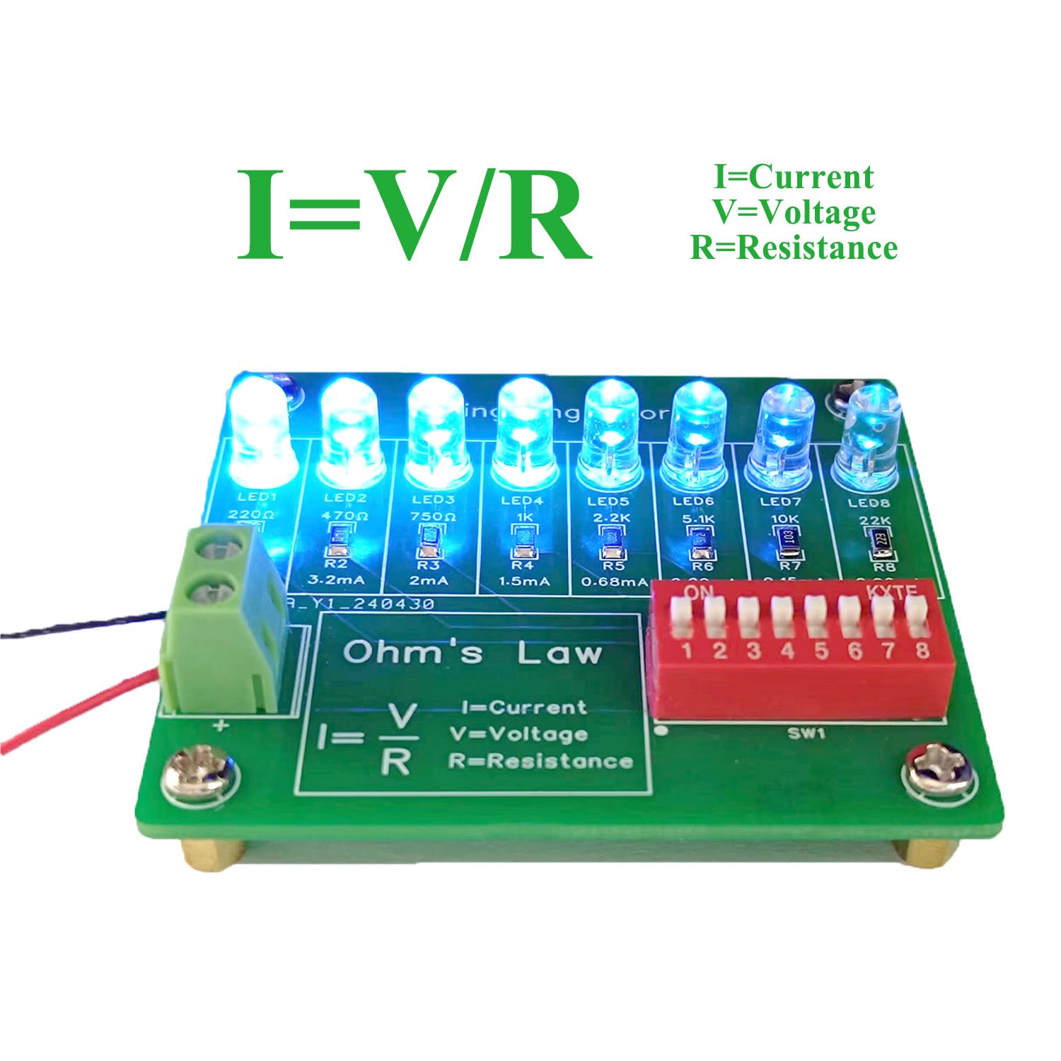 Soldering Practice Kit Experimental Kit for Current and Resistance Relationship Soldering Project Kit Experimental Equipment for SMD Resistors