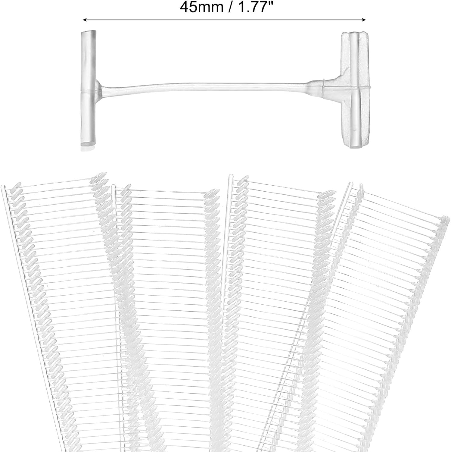 uxcell 5000pcs Standard Tagging Gun Fasteners 45mm Plastic Barbs Pins Clear image 2