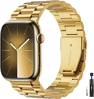 سوار ساعة من الستانلس ستيل متوافق مع ساعة ابل 42 ملم 44 ملم 45 ملم 49 ملم، سوار اي ووتش لسلسلة ساعات ابل 9/8/7/6/5/4/3/2/1/SE/SE2/الترا 1/الترا 2