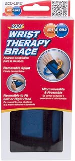 Acu-Life Wrist Therapy Brace | Joint Pain Relief and Muscle Recovery | Hot and Cold | Reversible Design
