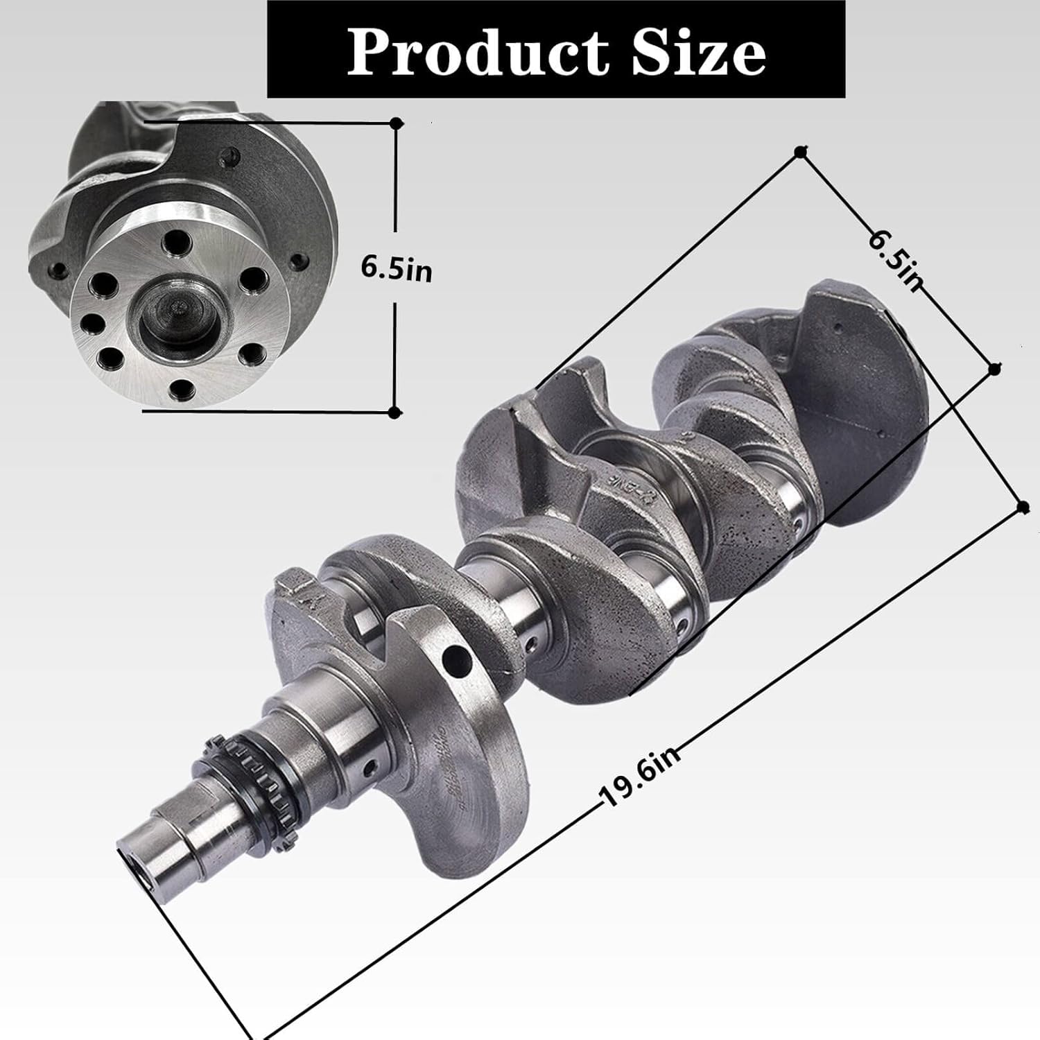 Crankshaft Assembly 623V6-2EH00 - Compatible with Hyundai Kia Forte Optima Soul 2.0L 2012 2013-2019 - Replaces OEM Part Number 623V62EH00 231102E210, 231102E200