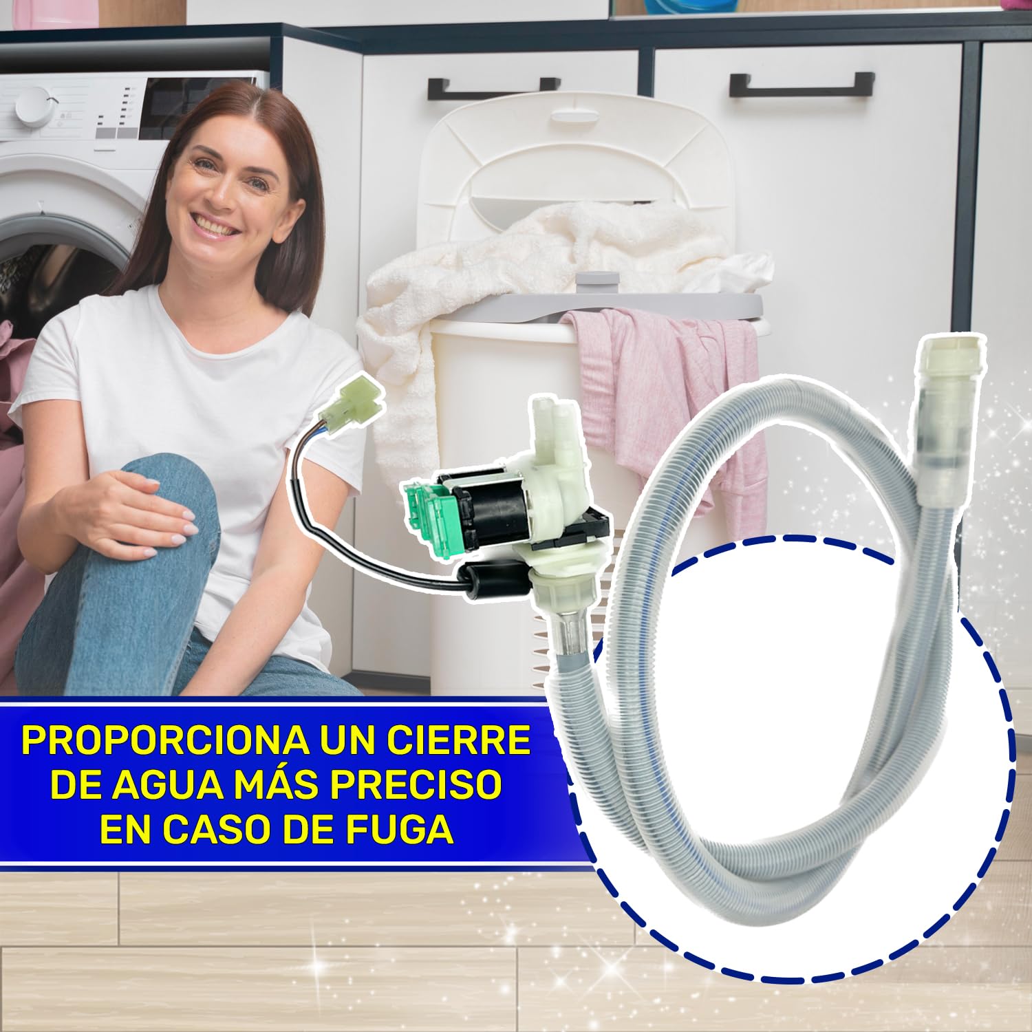 Manguera Lavadora con Aqua Stop con Código Original 00667327 para Bosch | Garantía de 10 Años - MONTERAL