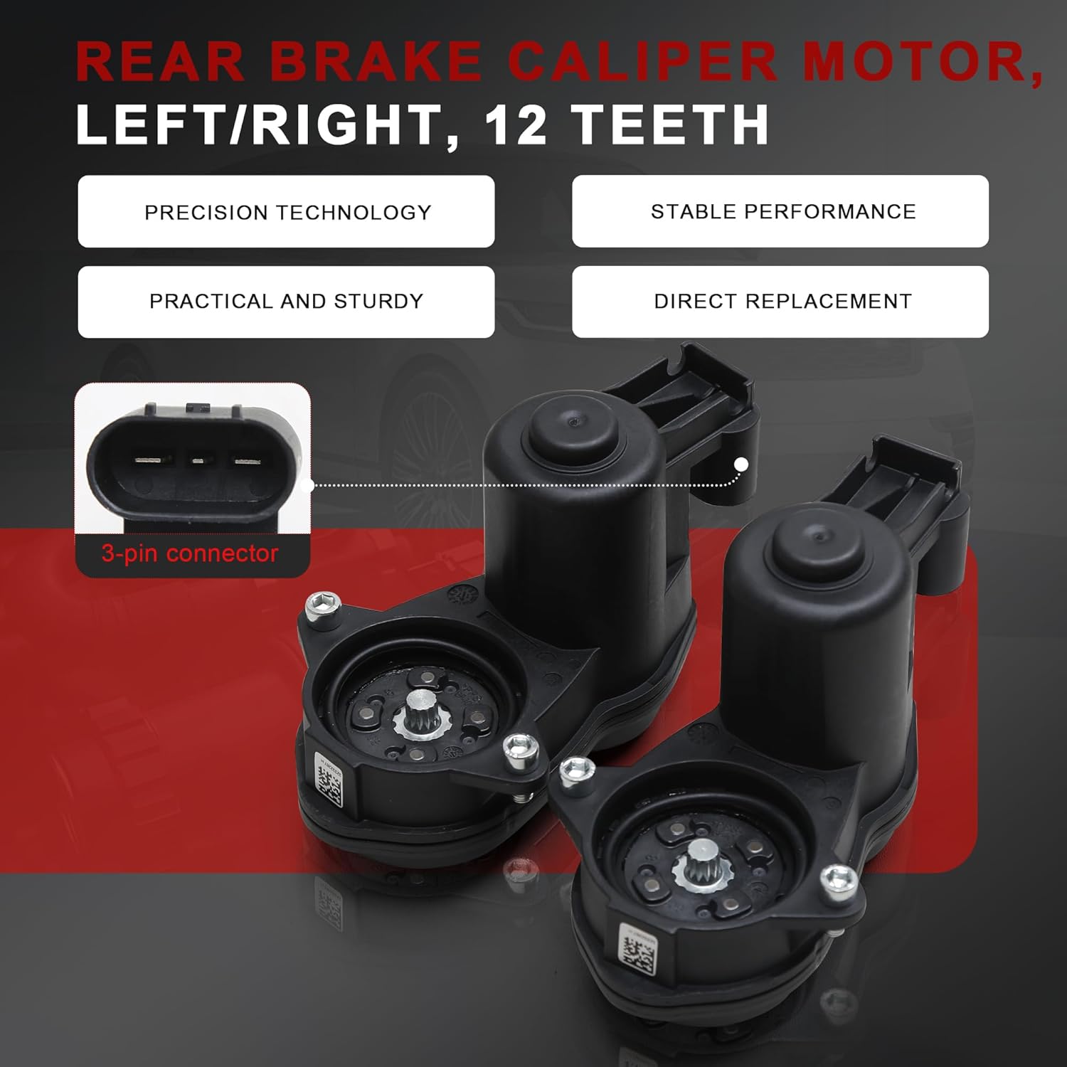 34216791420 34216794618 Left & Right Rear Parking Brake Actuator Kit Compatible With BMW F10 F11 F12 F13 F06 i8 X3 X4 Z4 Land Rover L405 L494