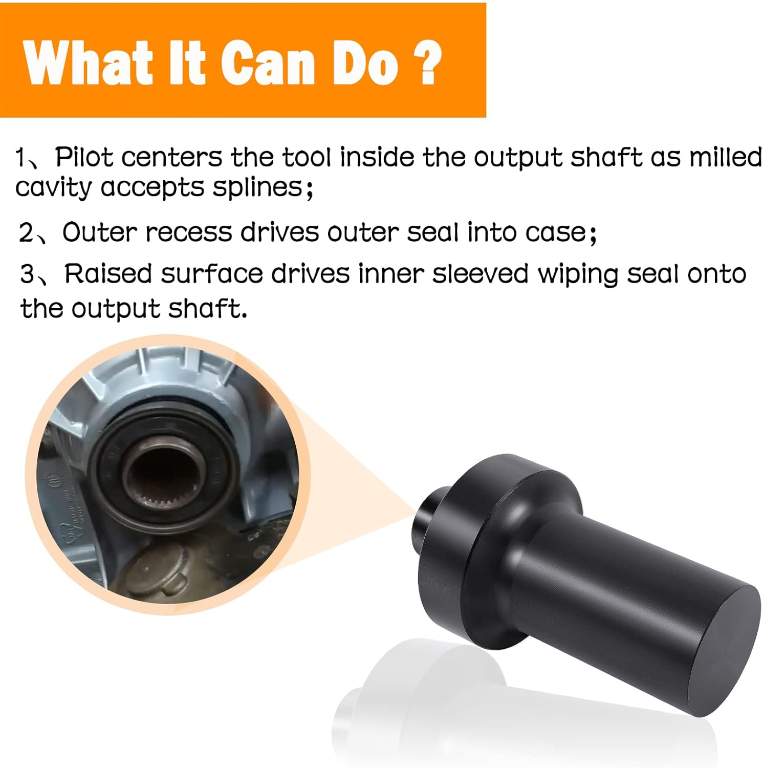Fits Chevy GMC NP246 NP261 NP261XHD NP263 NP263XHD Front-Output Seal Install Tool T-M109RAC Adapt-A-Case Trucks Transfer Case Seal Install Tool 1998-Up