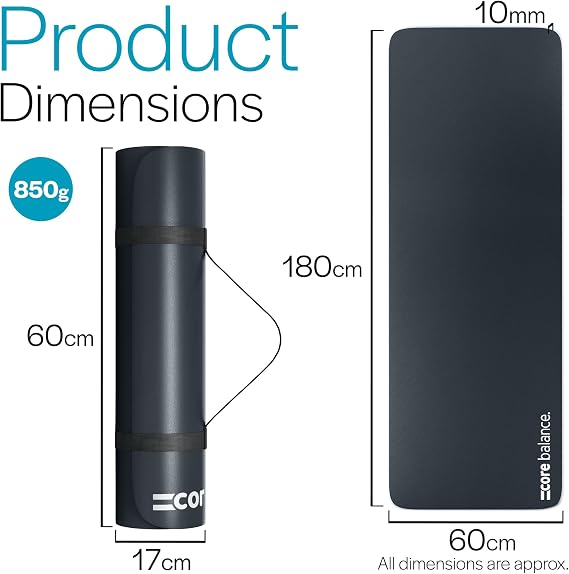 Core Balance NBR Pilates Mat, 10mm