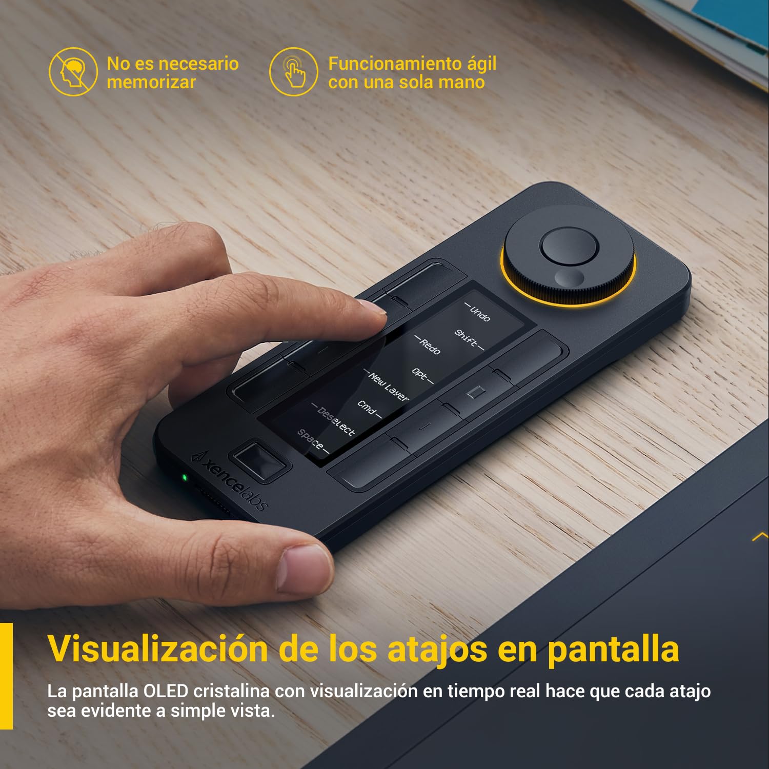 Xencelabs Quick Keys para Tableta Gráfica con Pantalla OLED Teclado Programable Teclas de Atajo Personalizables Teclado Programable para Tabletas Gráficas PC Portátil