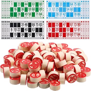 Vaguelly 1 Set Russian Game Set,Russian Bingo Board Game Set of Wooden Barrels Cards Bingo Game Chips for Family