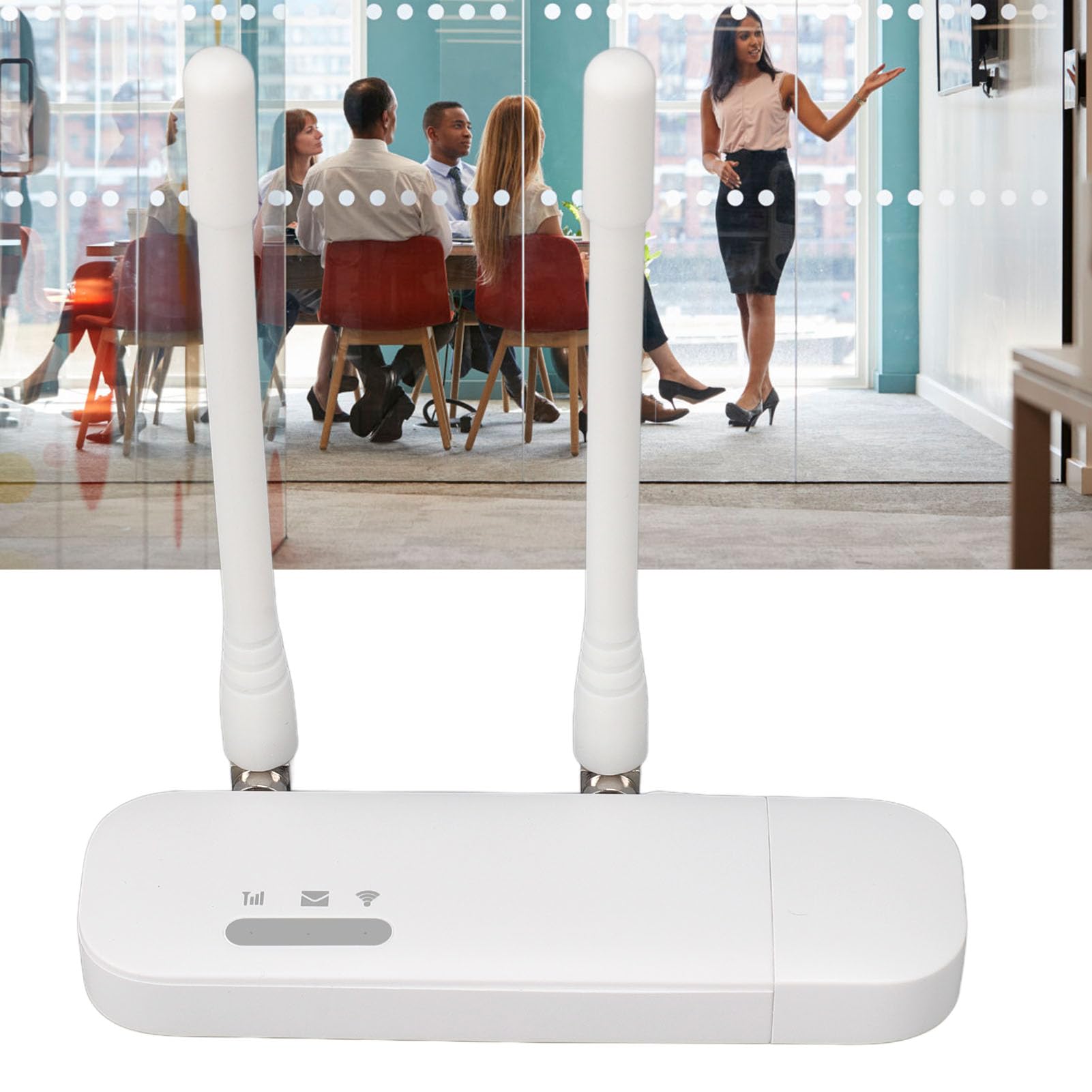 Przenośny Hotspot Wi-Fi 4G USB, Szybkie Szyfrowanie 150 Mb/s, w Podróży, 10 Użytkowników, Biały