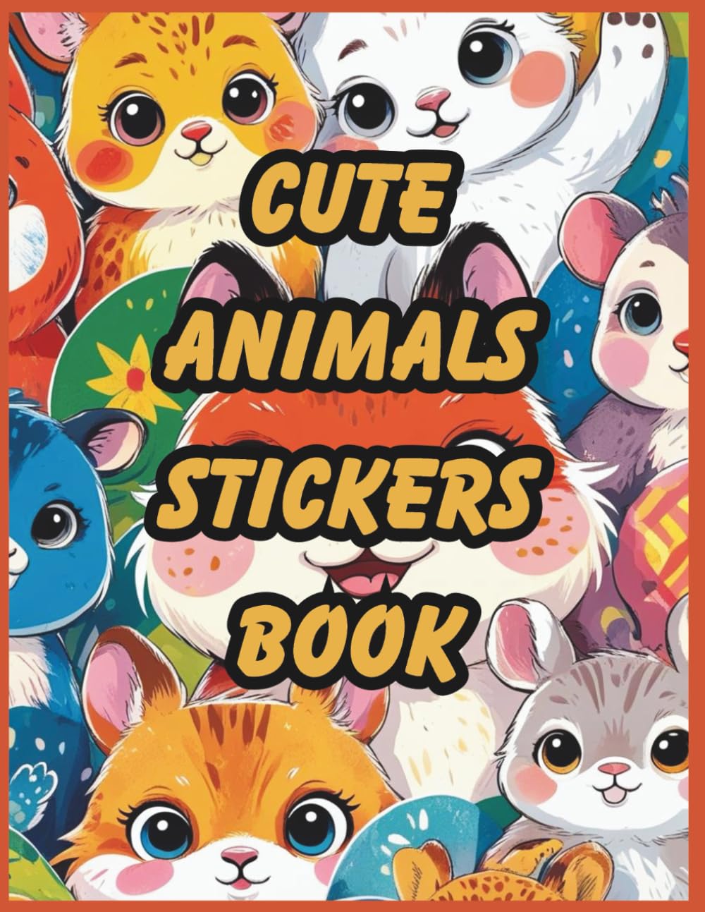CUTE ANIMALS STICKERS BOOK: ADORABLE stickers of animals