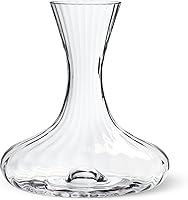 Abbott Collection Small Optic Swirl Flared Wine Decanter - 26oz Glass, Dishwasher Safe for Elegant Aeration