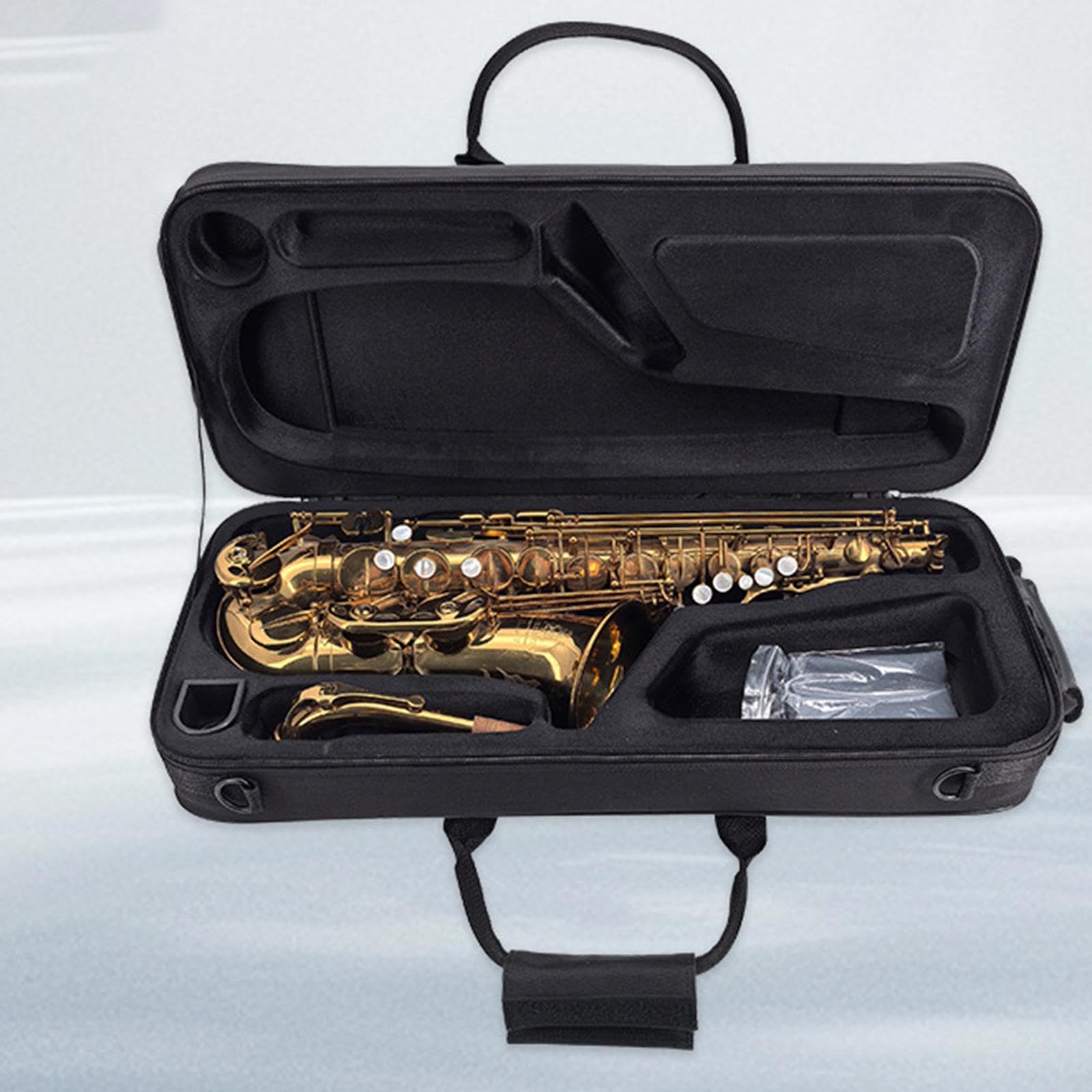 Custodia per sassofono contralto, custodia per sassofono con tracolle, borsa portaoggetti in tela, borsa portatile per esercizi di performance