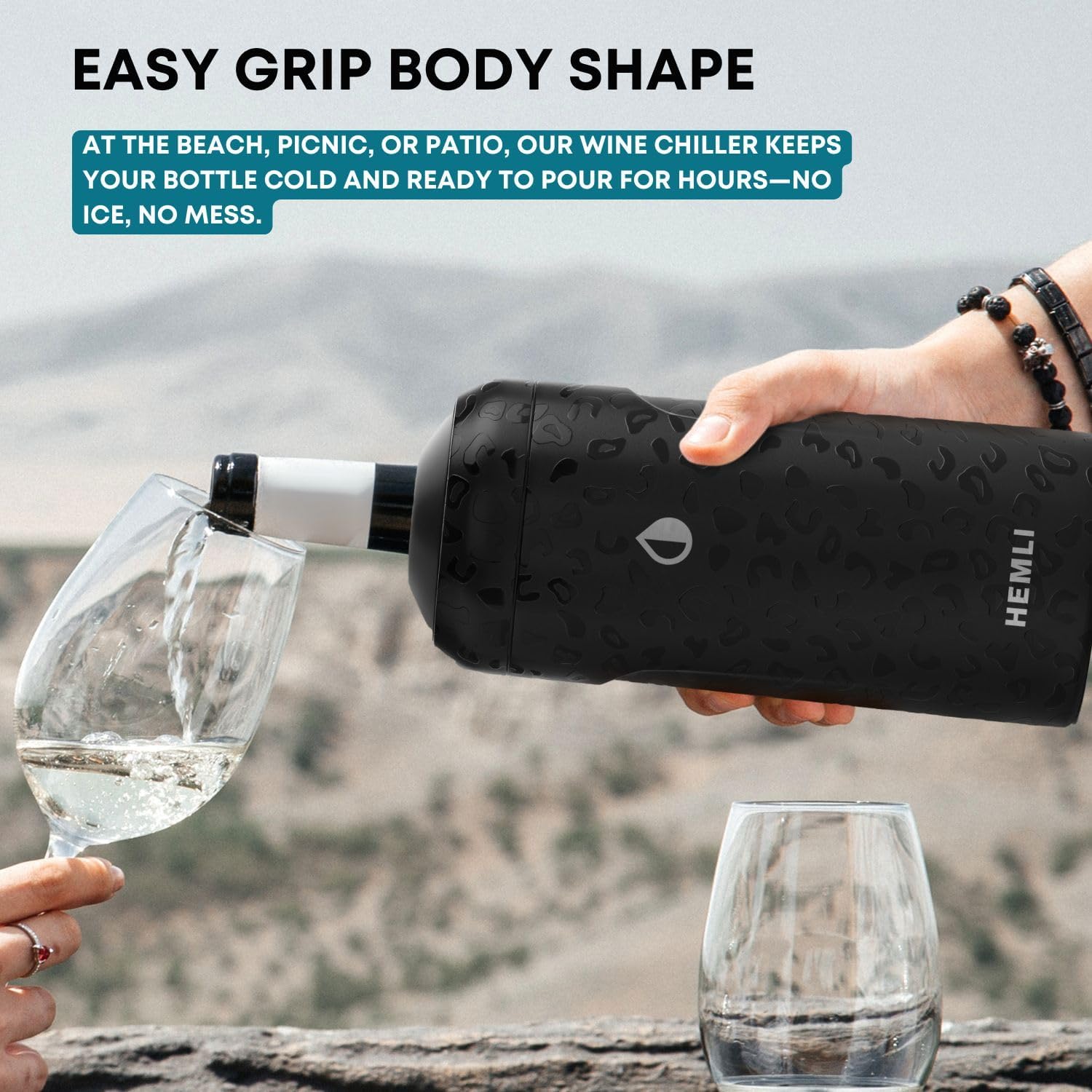 Wine Bottle Chiller Insulator Sleeve, Keeps Wine and Champagne Cold for 12 Hours, Vacuum Insulated Wine Bottle Cooler - Image 5