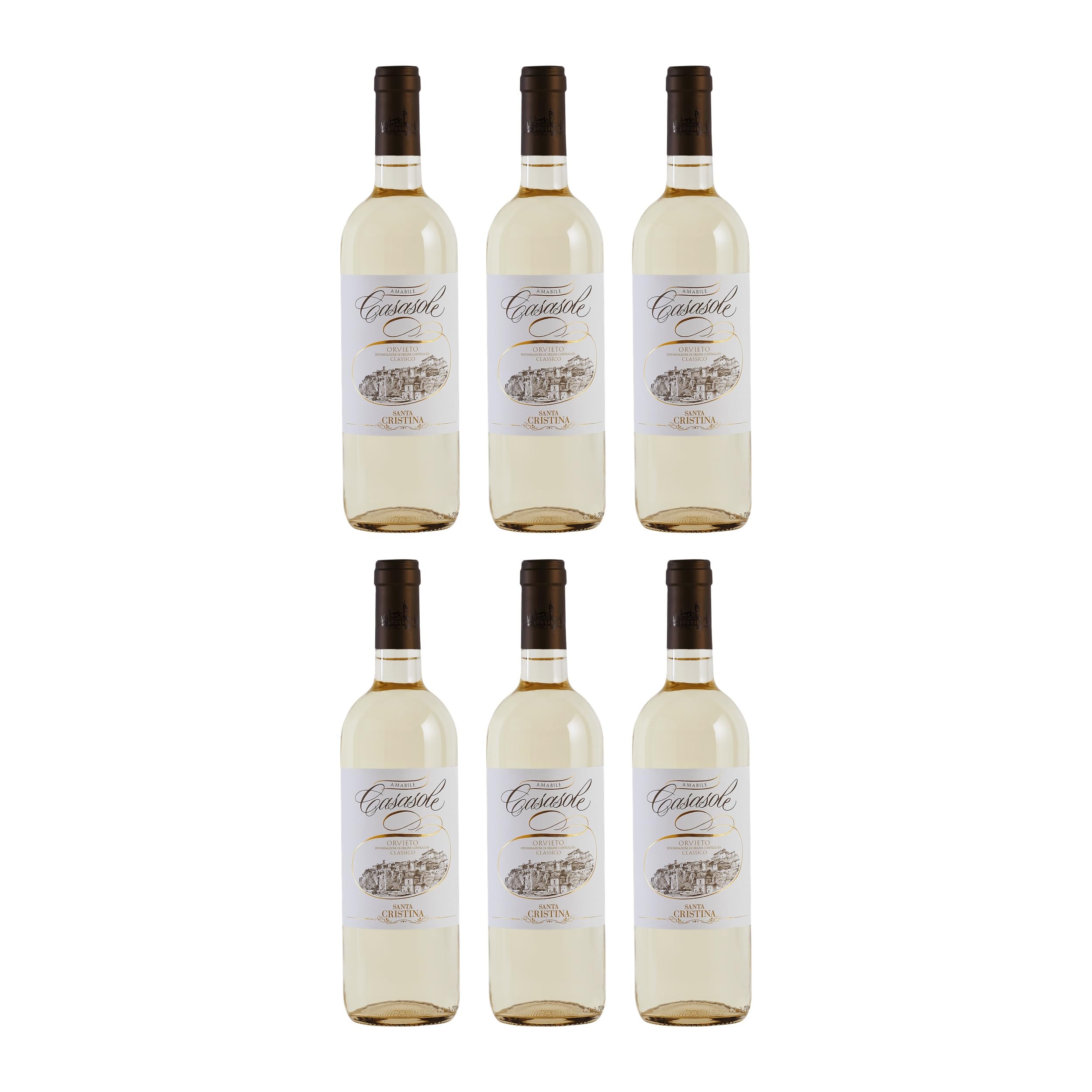 Santa Cristina Casasole Orvieto Classico DOC Amabile lieblich Weisswein Italien inkl. Feinwert E-book (6 x 0.75 l)