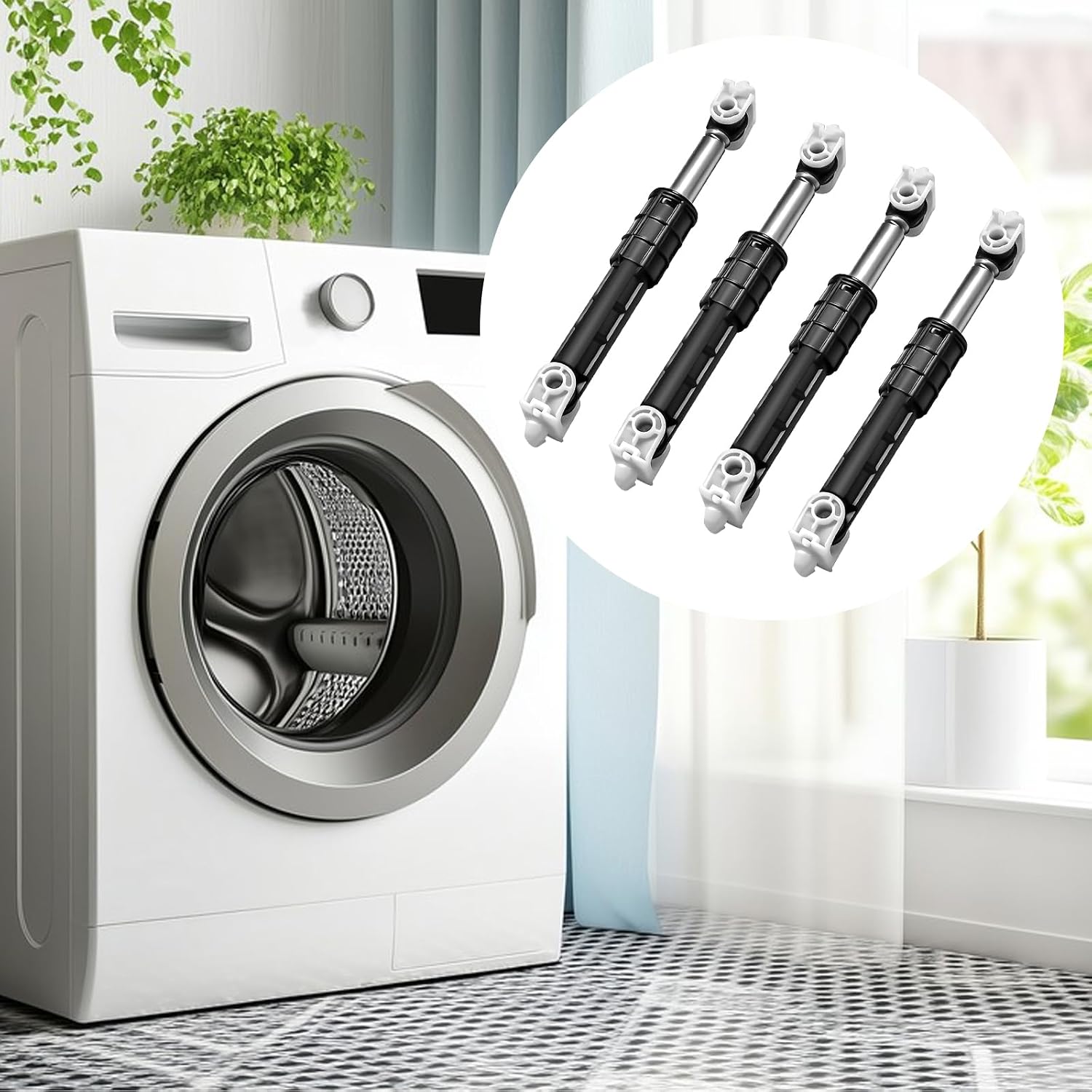 4PCS W11415987 Washer Shock Absorbers Compatible with Maytag fit for Washing Machine, Replaces WPW10261492, WPW10312625, 4958120, AP6980109, PD00056319
