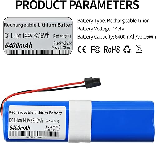 Miniatura 2 de ZTHY Reemplazo de batería de vacío PA61 de 6400 mAh para Eufy RoboVac X8, RoboVac X8 T226X, RoboVac X8 Hybrid White, Eufy RoboVac X8 Pro, Eufy