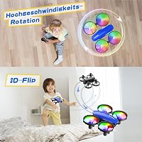 Tomzon Mini Drón Gyerekeknek - LED Világítással, 18 Perc Repülési Idővel, Távirányítós Helikopter, Propellervédelemmel, 3D Flip és Körkörös  5