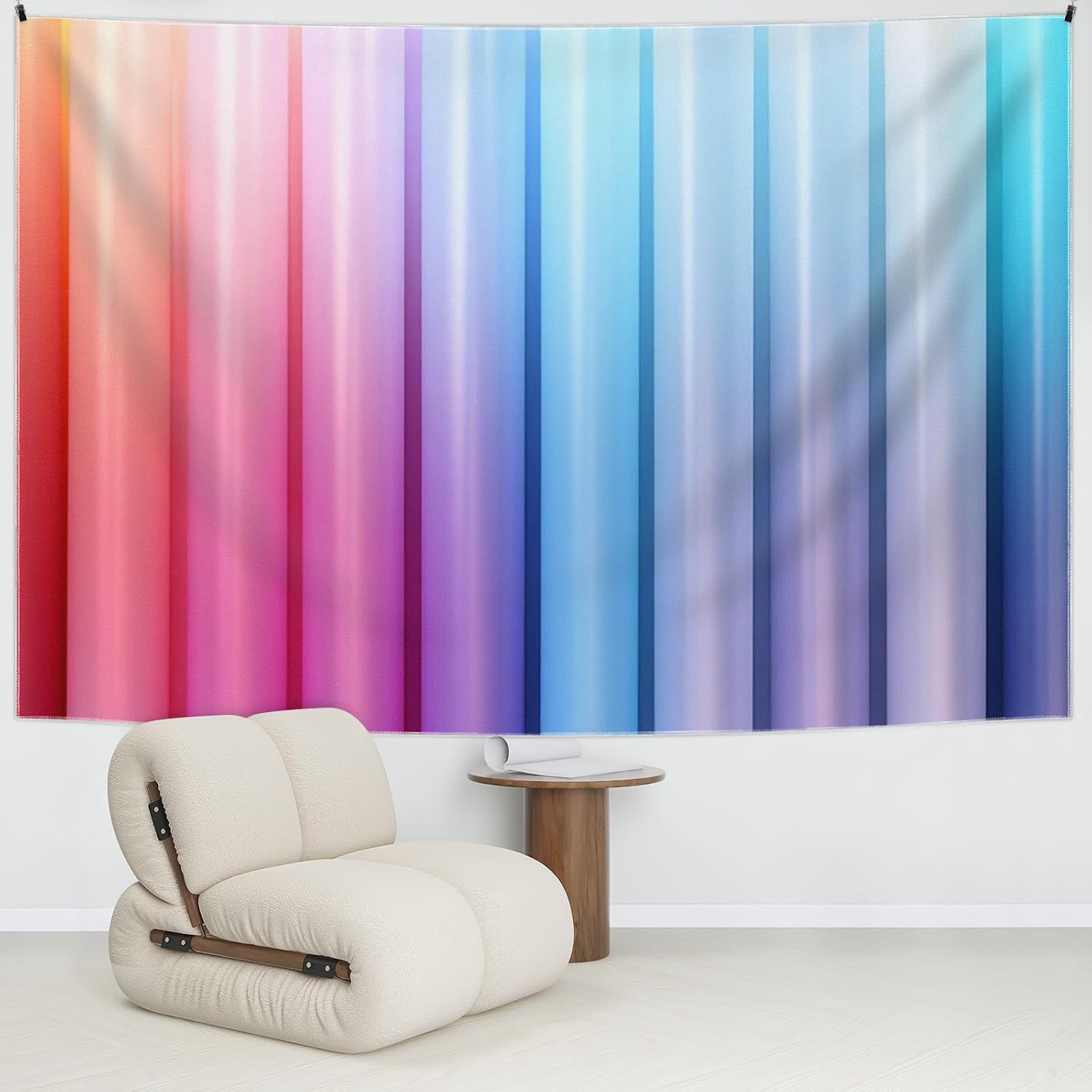 Colorful Pattern Elements Tapestry Hanging Art Decor for Bedroom Cute Tapestries Aesthetic Wall Blanket Hung for Bedroom Dorm Living Room Multicolor 30" X 40" Gifts Ready Wall-Carpet With Hooks