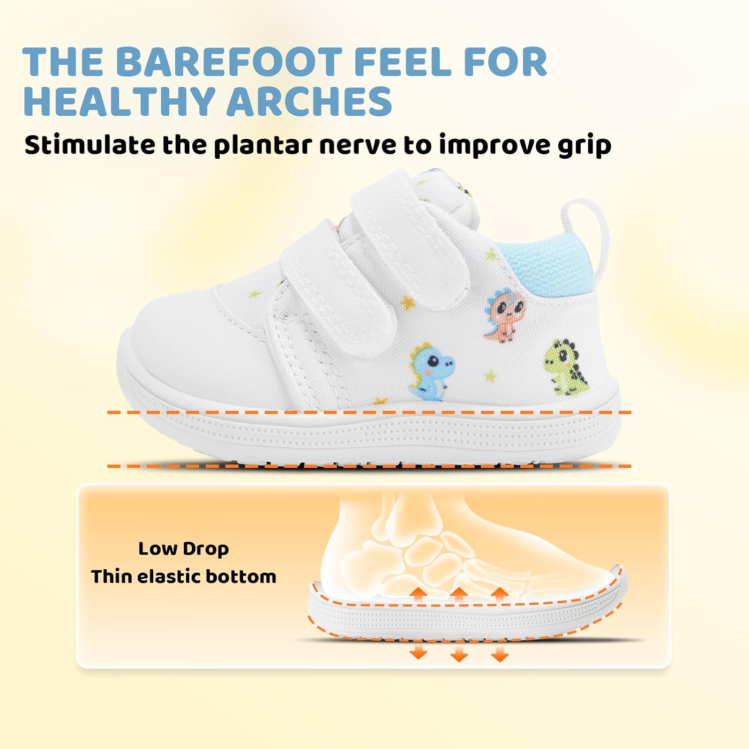 Baby First Walking Shoes Baby Girls Wide Barefoot Sneakers Lightweight Soft Toddler Shoe Non-Slip Ankle Support - Image 7